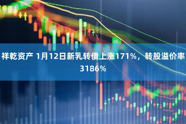 祥乾资产 1月12日新乳转债上涨171%，转股溢价率3186%